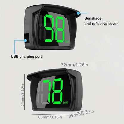 Heads Up Display for Cars HUD GPS Speedometer MPH with QC3.0 Fast Charger & Stable Silicone Pads