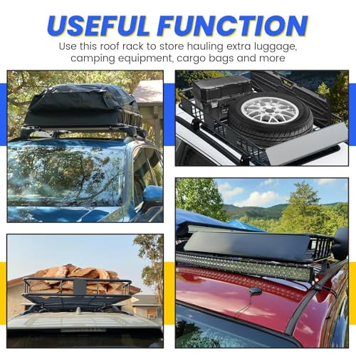 59" x 39" x 5.1" Universal Adjustable Roof Rack Cargo Carrier