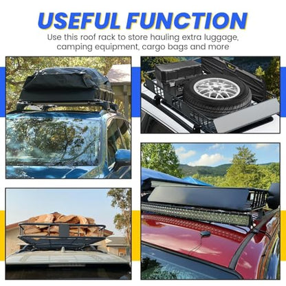 59" x 39" x 5.1" Universal Adjustable Roof Rack Cargo Carrier