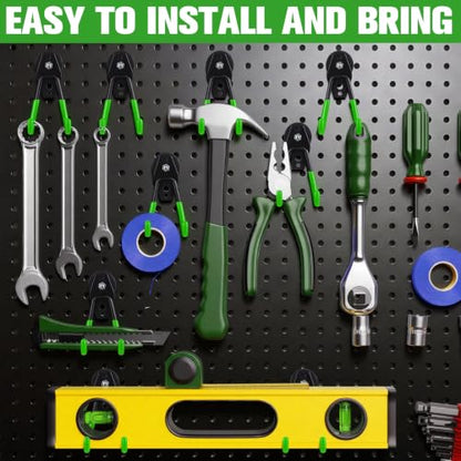 18 Pcs Large Magnetic Hooks Heavy Duty Garage Magnet Hooks Strong Storage Utility Magnetic Hangers with Anti Slip Rubber Coating for Indoor and Outdoor Hanging (18 Count)