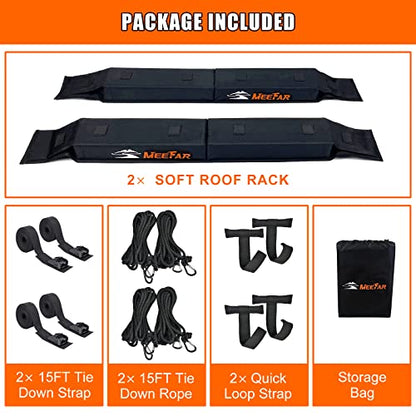 Kayak Car Roof Rack Pad for Kayak Surfboard SUP Canoe Soft Roof Rack Pads