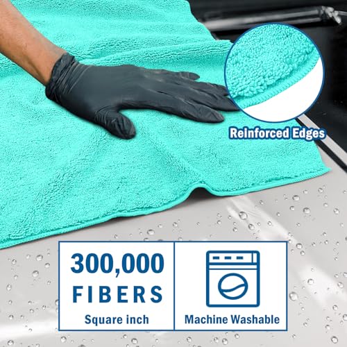 Professional Large Microfiber Car Drying Towels 2 Pack (2 Count)