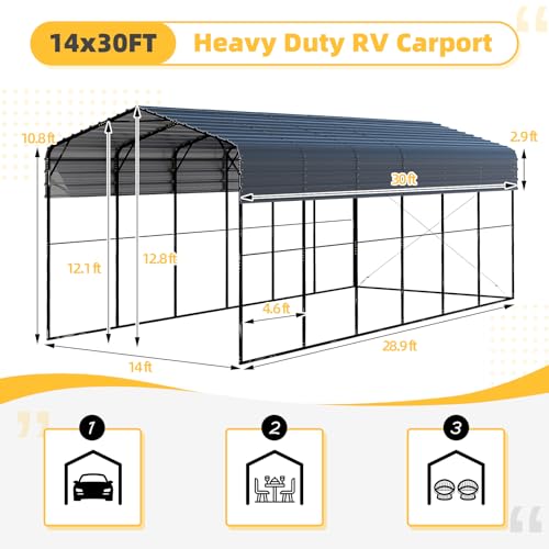 14x30 FT RV Carport