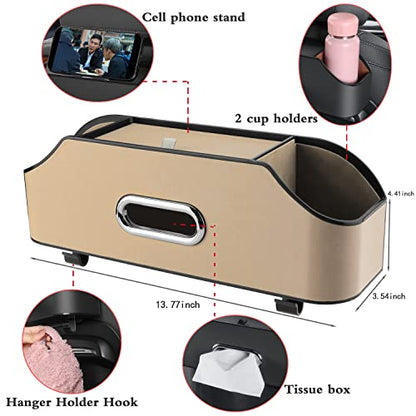 Car Back Seat Organizer with 2 Drink Cup Holder (22.9281 Ounce)