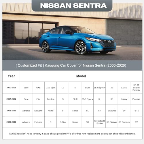 Waterproof Car Cover Custom Fit Nissan Sentra 2000