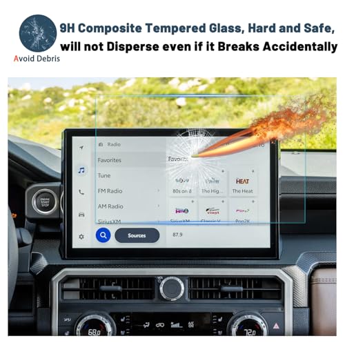 Matte Screen Protector for Toyota Tacoma 14" Display Touchscreen Matte Tempered Glass Compatible with 2024 2025 2026 Toyota Tacoma Accessories