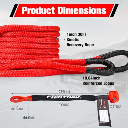 Kinetic Recovery Rope Kit with 2 Soft Shackles