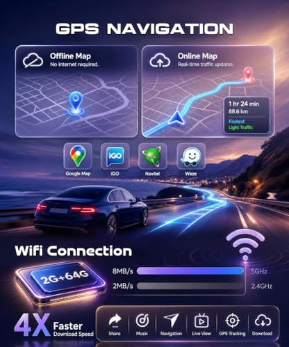 Motorized 10.4inch Single Din Radio with Wireless Carplay