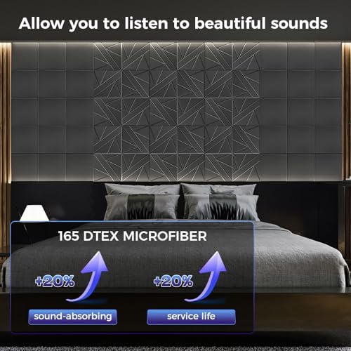 15 pcs 165dtex Microfiber Acoustic Panels (15 Count)