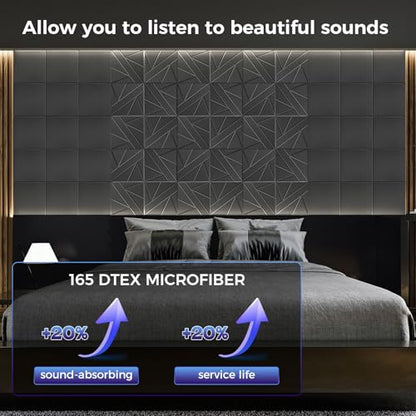 15 pcs 165dtex Microfiber Acoustic Panels (15 Count)