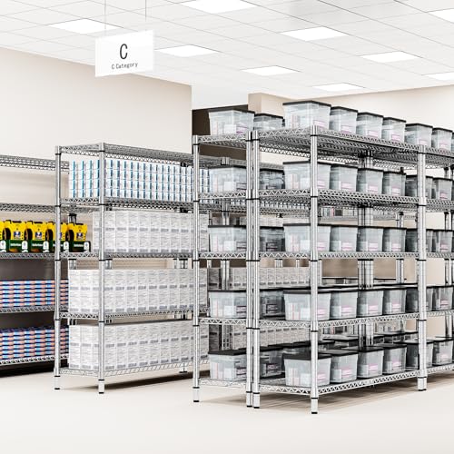 2800 LBS 59" W 4 Tier Storage Shelves Rack Metal Wire Shelving Unit (4 Count)