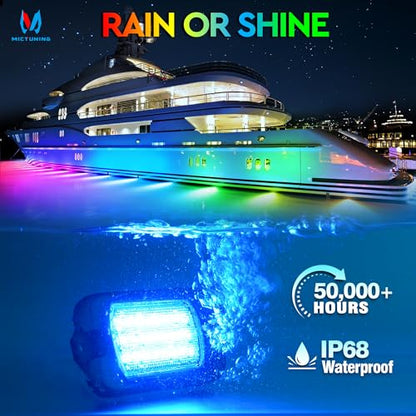 Q1 MAX 20 Pod Chasing Color Rock Lights for Trucks UTV SUV ATV (70.4 Ounce)