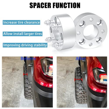 4x4 Wheel Spacers 2 inch 4x101.6 Wheel Adapters 62mm Hub Bore 1
