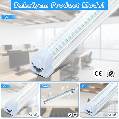 10 Pack 8FT T8 LED Shop Lights (10 Count)