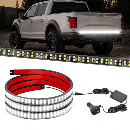 48 Inch 288 LED Tailgate Strobe Light Strip White