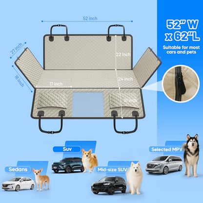 Dog Car Seat Cover for Back Seat