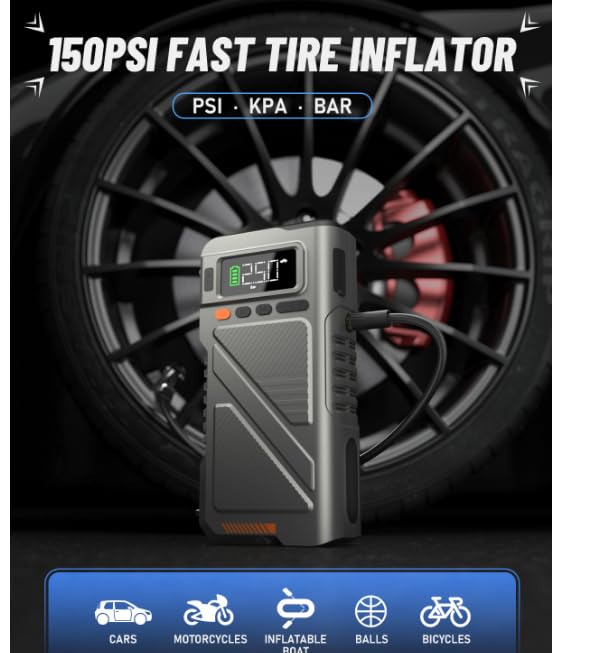 9000A Jump Starter with Air Compressor