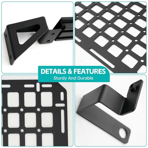 Front Truck Bed Molle Panel Rack System Compatible with 2015