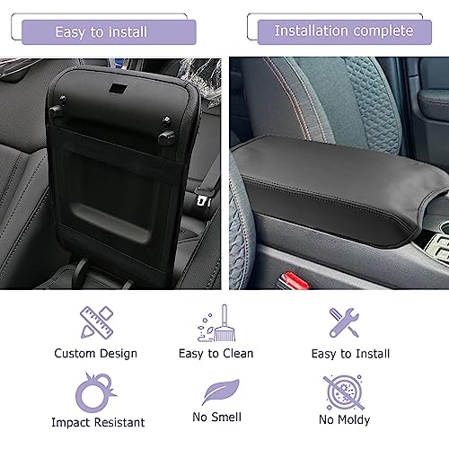 Center Console Cover Compatible with 2023 2024 2025 Honda Pilot & 2024 2025 Ridgeline & 2024 2025 2026 Honda Passport Accessories Armrest Console Cover Interior Accessories Leather