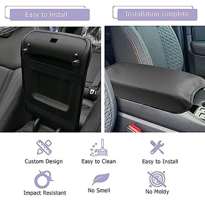 Center Console Cover Compatible with 2023 2024 2025 Honda Pilot & 2024 2025 Ridgeline & 2024 2025 2026 Honda Passport Accessories Armrest Console Cover Interior Accessories Leather
