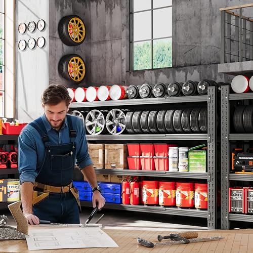 71.3” Wide Heavy Duty Metal Garage Shelving