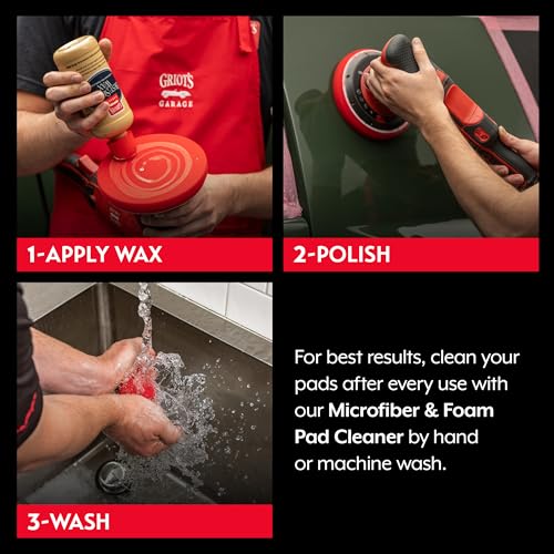 12216 5.5 in Red Foam Waxing Pads (6 Count)