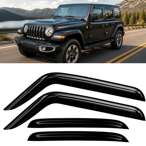 4PC Window Rain Guards fit 2018 (4 Count)