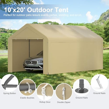 Carport 10‘ x 20’ Garage Car Canopy w