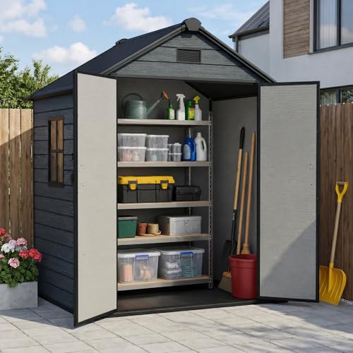Outdoor Storage Shed 6x4.4 FT with Floor