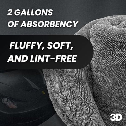 Hydro-FIL XL | Professional Grade Microfiber Towel | Extra Large 20” x 31.5” | Highly Absorbent | Premium Drying Cloth for Car Detailing (Grey)