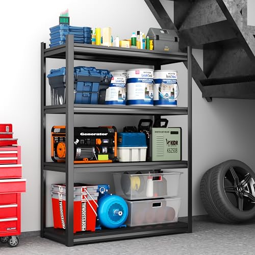63" H Garage Shelving 2400LBS Capacity Heavy Duty Storage Shelves