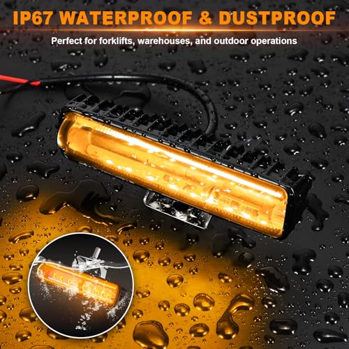 LED Yellow Spot Forklift Safety Light with Adjustable Bracket (2 Count)
