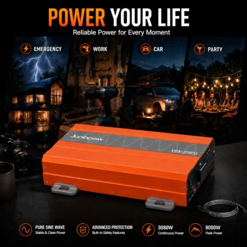 3080W Pure Sine Wave Power Inverter 12V to 110
