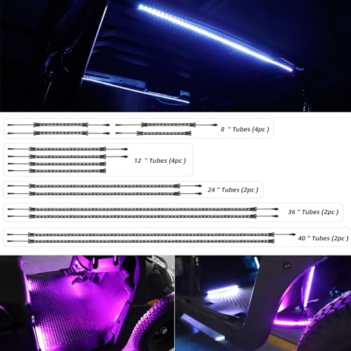Golf Cart Underglow LED Strip Lights Accent Neon Lighting Kit w