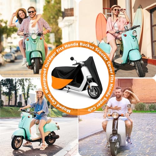 Moped Cover Scooter Cover Waterproof Outdoor Vespa Cover Small Scooter Cover Moped Accessory for Honda 50cc Motorcycles