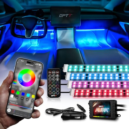 Aura Pro Double Glow Interior Sports Car Lights with App & Remote (4 Count)