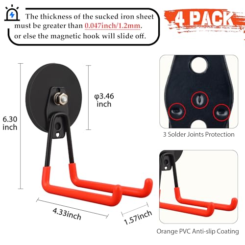 Strong Magnetic Hooks (4 Count)