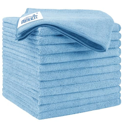 Blue Microfiber Cleaning Cloth 12 Pack (12 Count)