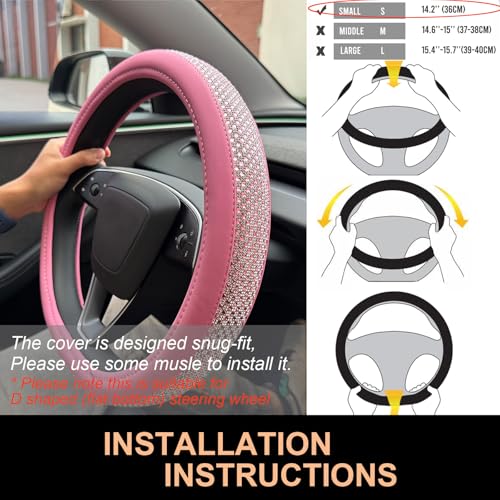 Bling Comfy Steering Wheel Cover for Tesla Model Y