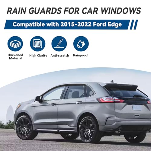 4pcs Window Visors Rain Guards for 2015 (4 Count)