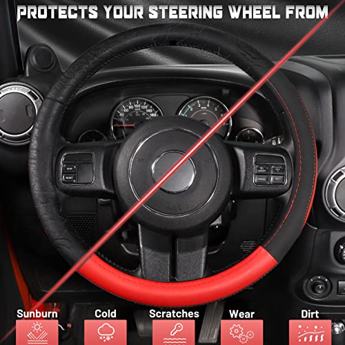Car Steering Wheel Cover for F150 Tundra Range Rover 15.5"