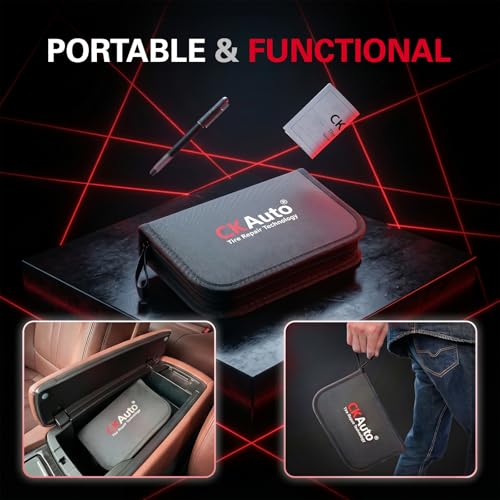36 pcs Universal Tire Repair Kit with Plugs Heavy Duty Professional