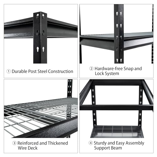 The Atlas 48" W Heavy Duty Garage Shelving Unit Load 12000 Lbs