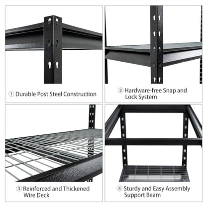 The Atlas 48" W Heavy Duty Garage Shelving Unit Load 12000 Lbs