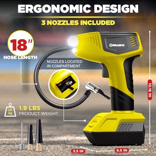 Bullseye Pro Tire Inflator Portable Air Compressor