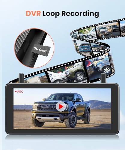 7.2" DVR Portable Solar Wireless Backup Camera