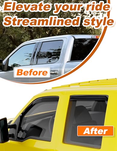 Window Visors Rain Guards for Ford F150 15 (4 Count)