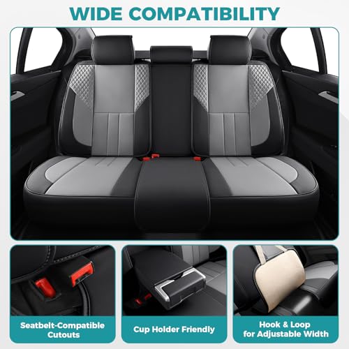 Universal Car Seat Covers for SUVs Sedans Trucks BlackGrey (5 Count)