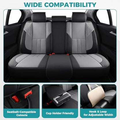 Universal Car Seat Covers for SUVs Sedans Trucks BlackGrey (5 Count)