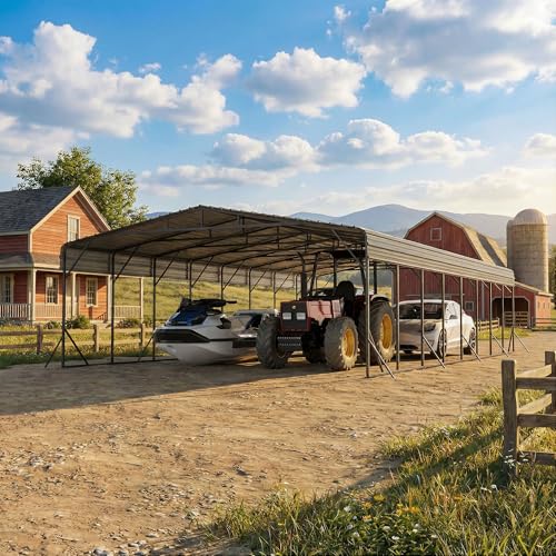 20'x40' Carport with Galvanized Steel Roof
